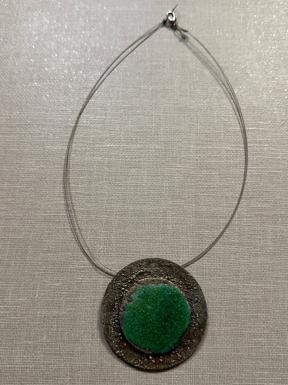 Green Druzy Pendant Necklace - Women's Jewelry